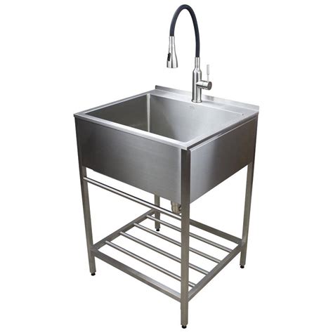 stainless steel laundry tub with cabinet|freestanding stainless steel laundry tub.